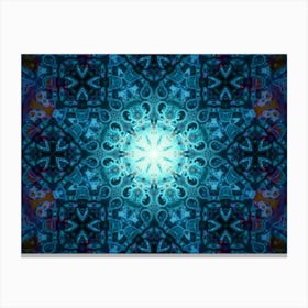 Blue Star Pattern Canvas Print