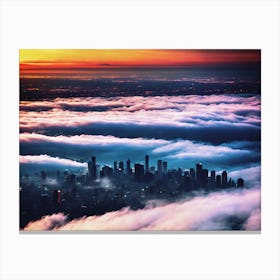 City In The Clouds 3 Canvas Print