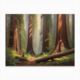 Redwood Forest Nature Canvas Print