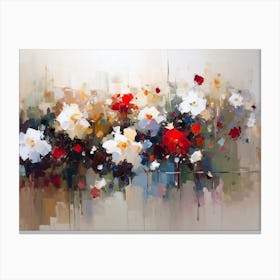 Abstract Flowers Painting Canvas Print