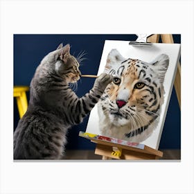 Cat Painting 3 Canvas Print