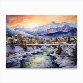 Winter In The Mountains Canvas Print