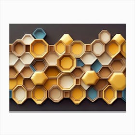 Hexagonal Wall Art Canvas Print