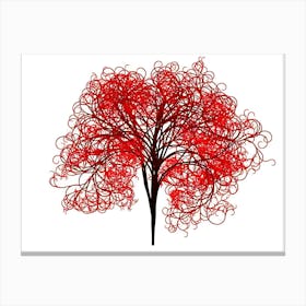 Red Tree 2 Canvas Print