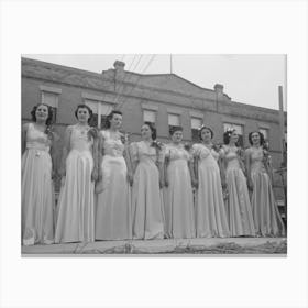 Untitled Photo, Possibly Related To Princesses At The National Rice Festival, Crowley, Louisiana, There Were Thirty Of Canvas Print