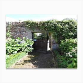 Entrance Gate To The Brick Walled Garden  Canvas Print