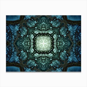 Blue Mosaic Cosmic Pattern 3 Canvas Print