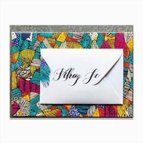 An Intricately Designed Thank You Card Detailed With Festive Typography Hues Of Vibrant Colors Dash (1) Canvas Print