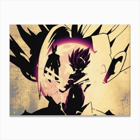 Anime Negative Space ― Gohan Vs Cell Canvas Print