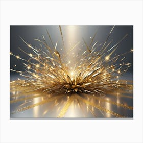 Christmass style sparkling silver gold background 8 Canvas Print