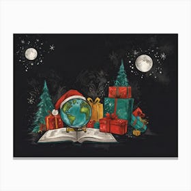 Christmas Book Canvas Print