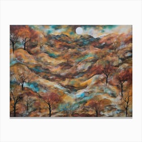 Abstract jewel autumn landscape Canvas Print