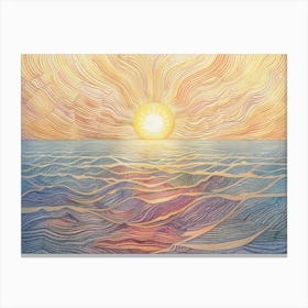 Sunrise Over The Ocean 8 Canvas Print