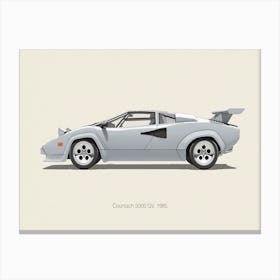 Lamborghini Countach Car Style Canvas Print