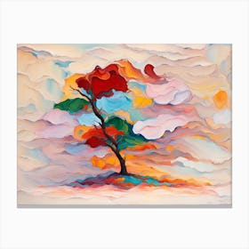 Abstract Tree Painting Canvas Print