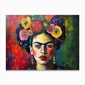Contemporary Artwork Inspired By Frida Kahlo 4 Canvas Print