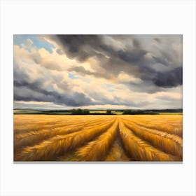 Field Of Wheat Abstract Canvas Print