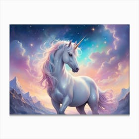 Unicorn In The Sky 11 Canvas Print