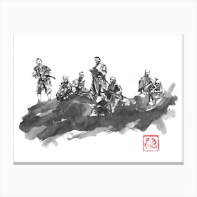 Bench Of Samurai Canvas Print