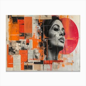 Analog Fusion: A Tapestry of Mixed Media Masterpieces Sunshine' Canvas Print