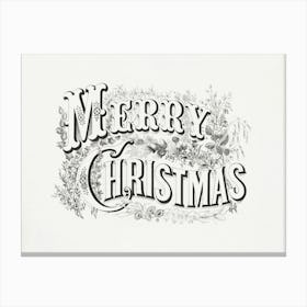 Vintage Merry Christmas Canvas Print