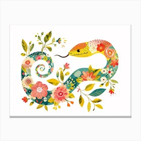 Little Floral Snake 1 Canvas Print
