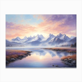 Serene Mountain Peaks Canvas Print
