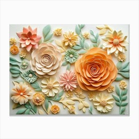 3d Floral Craft 2 Canvas Print