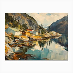 Norwegian Fjord - expressionism 1 Canvas Print