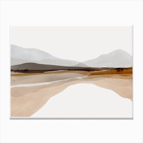 Minimalist Watercolor Landscape Canvas Print