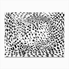 Abstract Black And White Pattern 2 Canvas Print