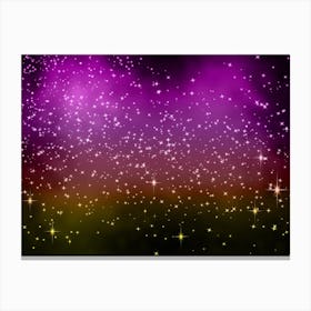 Ultra Violet Shining Star Background Canvas Print