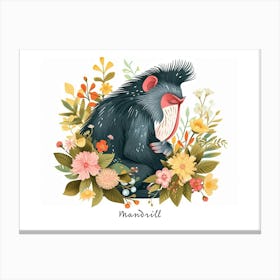 Little Floral Mandrill 2 Poster Canvas Print