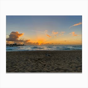 Sunset At The Fort Lauderdale Beach Canvas Print