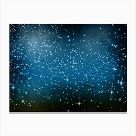 Blue Brown Shining Star Background Canvas Print