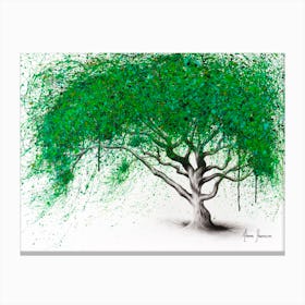 Green Breeze Tree Canvas Print