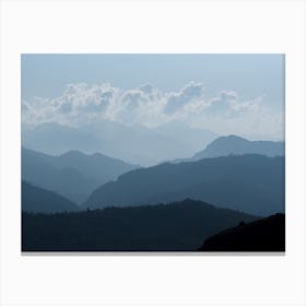 Mountain Range In The Sky Canvas Print