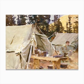 Camp At Lake Ohara Canvas Print