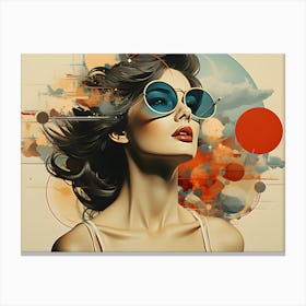 Electric Beauty 80s Icon Canvas Print