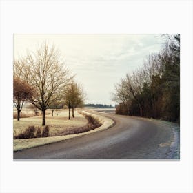 Frosty Road Canvas Print