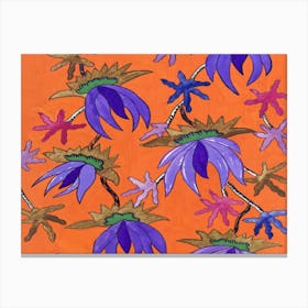 Orange Hibiscus Canvas Print