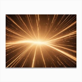 A Glowing, Radial Burst Of Golden Lines, Resembling A Star Explosion Or A Powerful Energy Release Canvas Print