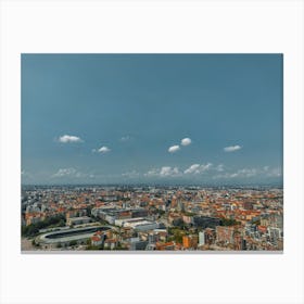 Aerial view of Milan city Canvas Print