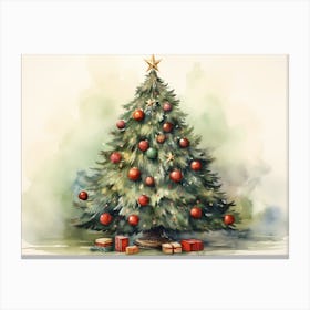 Christmass Tree Wall Art Canvas Print