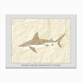 Bamboo Shark Silhouette 2 Poster Canvas Print