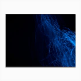 Glowing Abstract Curved Blue Lines 4 Canvas Print