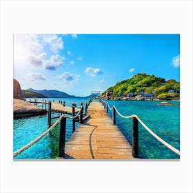 Thailand. Wooden bridge #1 Canvas Print