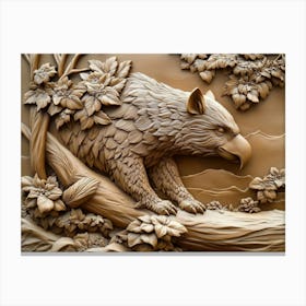 Eagle Carving 3 Canvas Print