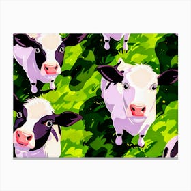 Cows In The Field Canvas Print