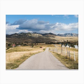 Country Road in Montenegro Canvas Print